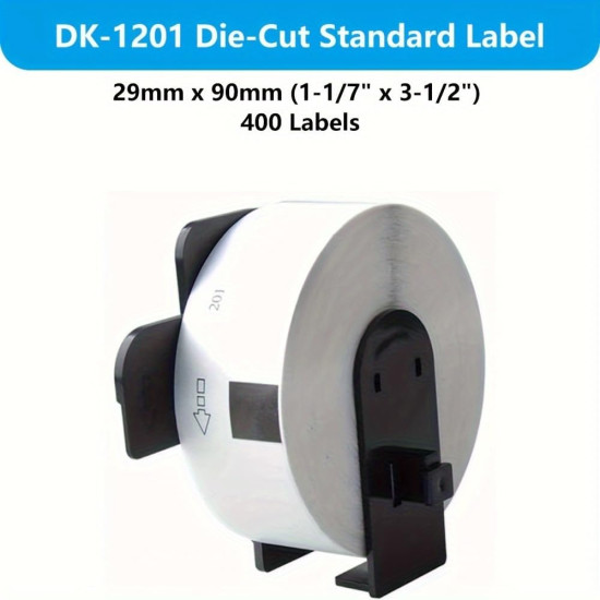Premium Compatible Brother DK11201 Label Roll – BK on WH – 29mm x 90mm – 400 Labels