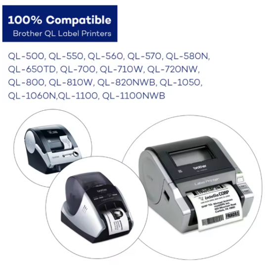 Premium Brother DK11202 labels Compatible 62mm x 100mm 300 per roll