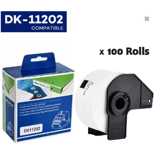 Premium Brother DK11202 labels Compatible 62mm x 100mm 300 per roll