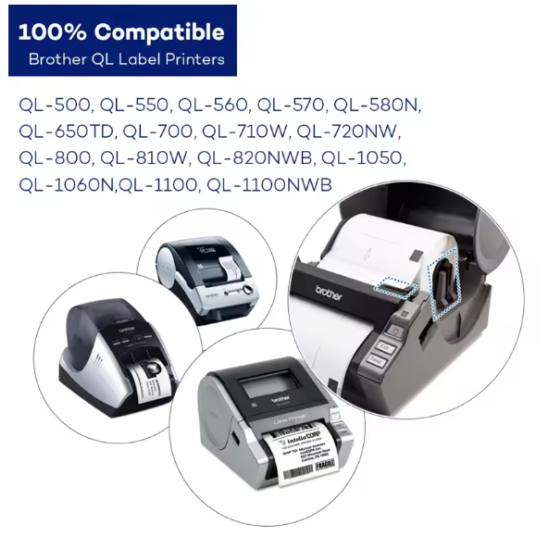 Premium Brother DK11204 17mm x 54mm 400 Pre-Cut Labels Compatible