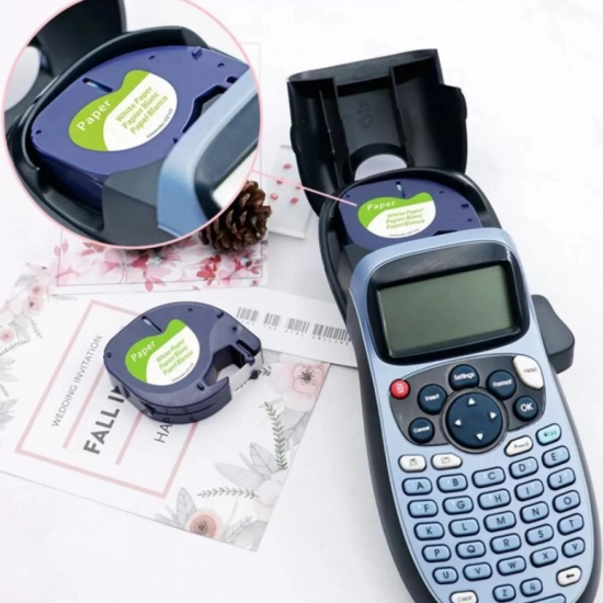 Dymo Letratag 91200 12mm x 4m paper White Label Tape Compatible