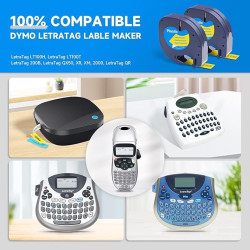 Dymo Letratag 91202 12mm x 4m Yellow Label Tape Compatible